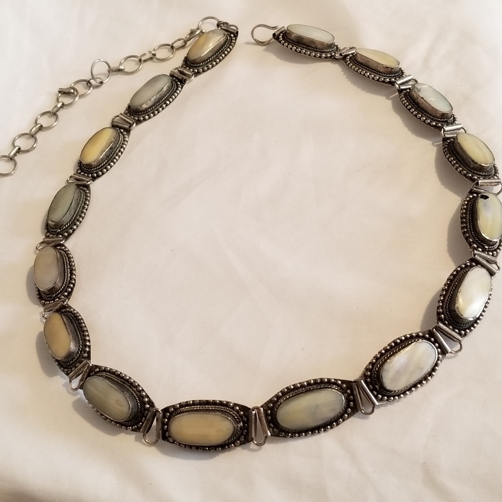Antique  1920's Mother of Pearl Belt ?Native American made
